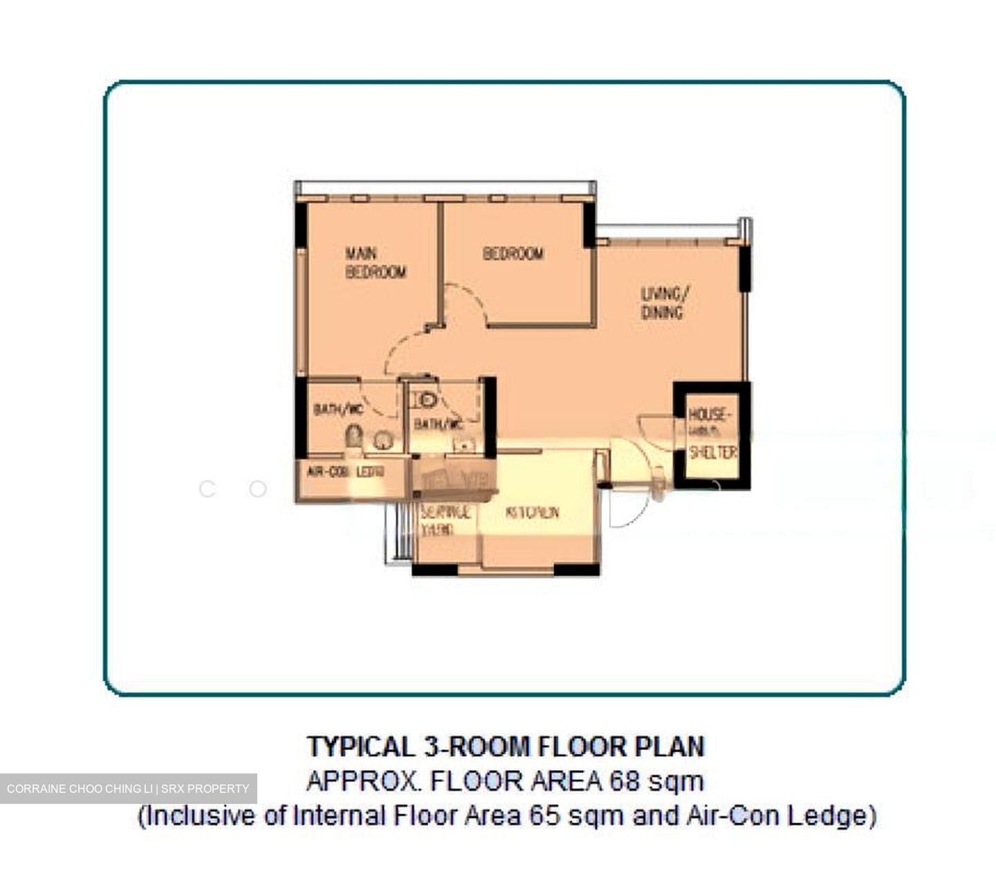 Blk 316A Waterway Cascadia (Punggol), HDB 3 Rooms #499447711
